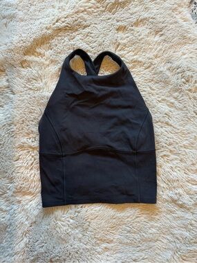 Lululemon Black Racerback Crop Tank Top
